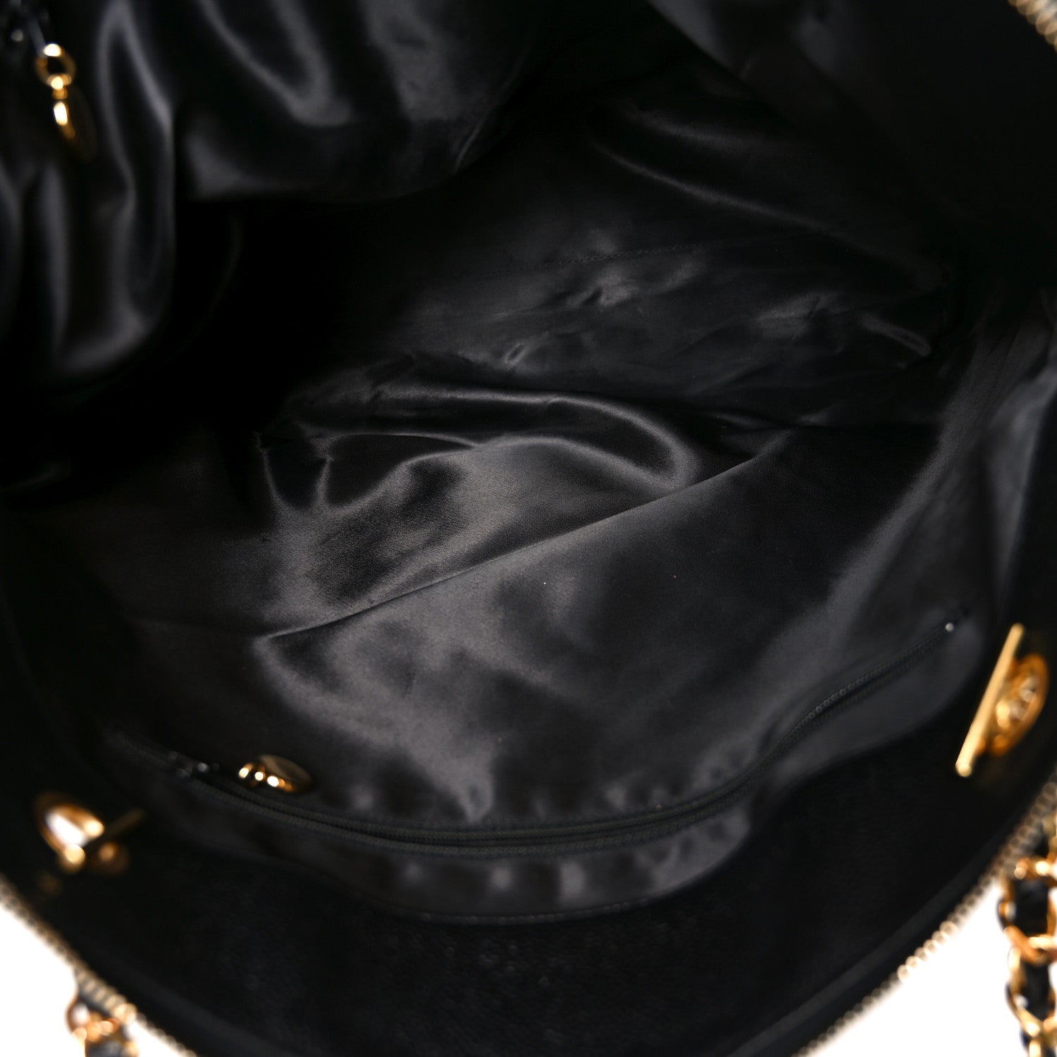 Chanel Caviar Large CC Shoulder Bag Black