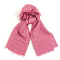 Gucci Wool Silk Lurex GG Monogram Bright G Fringe Scarf Fuxia