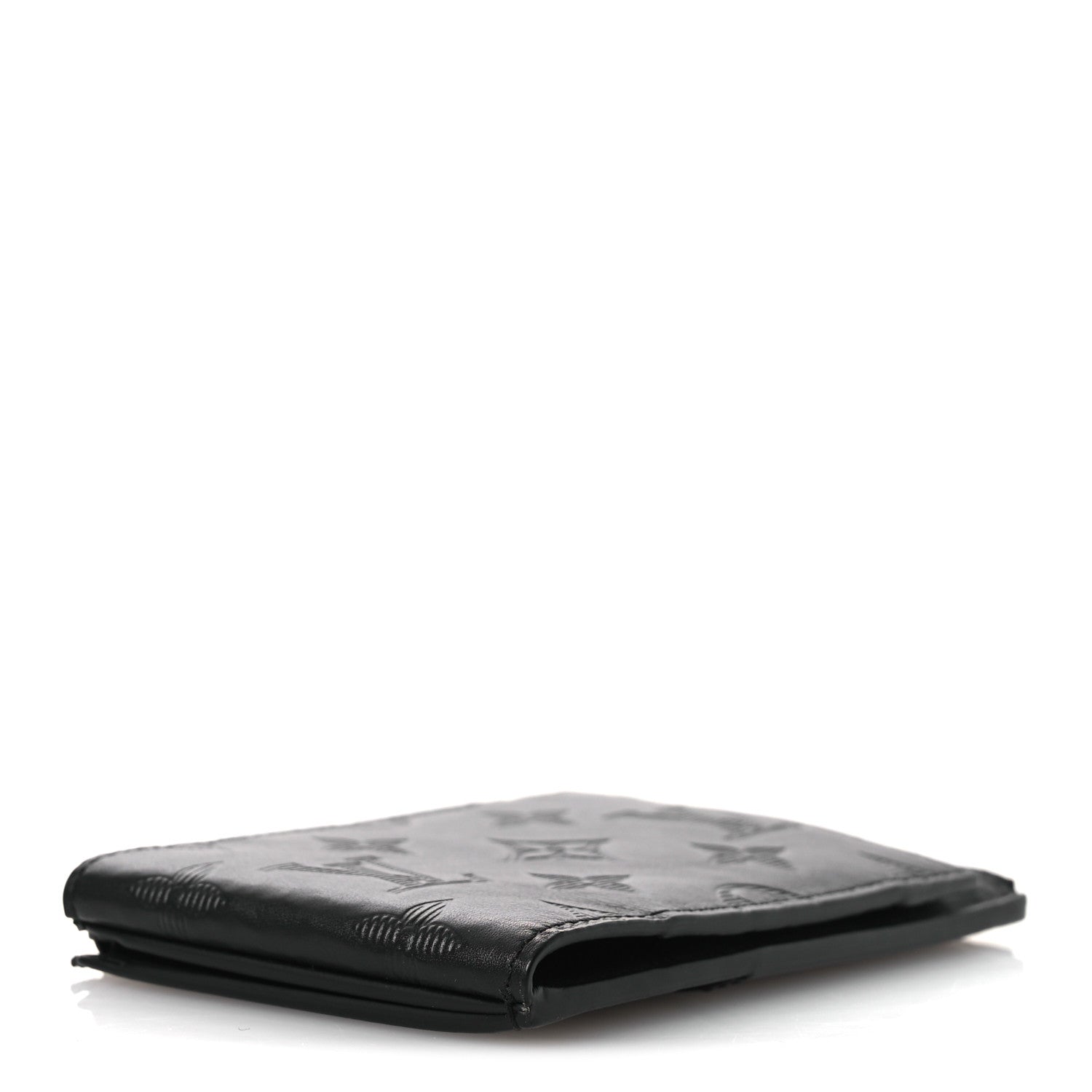 Louis Vuitton Calfskin Monogram Shadow Hybrid Wallet Black