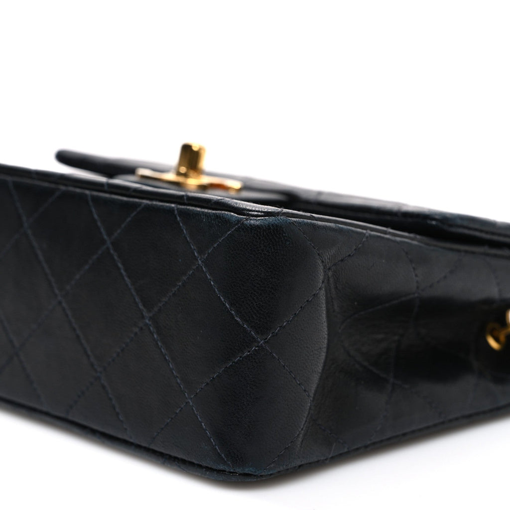 Chanel Lambskin Quilted Mini Square Flap Black