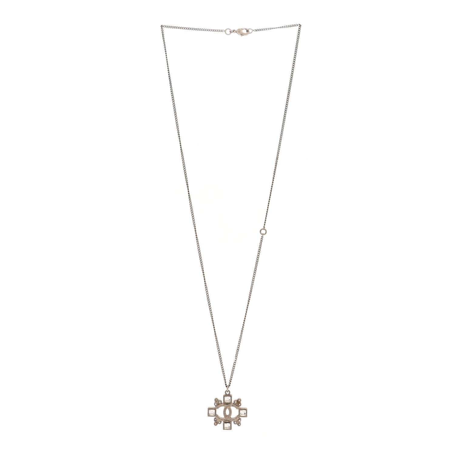 Crystal Strass Necklace Silver