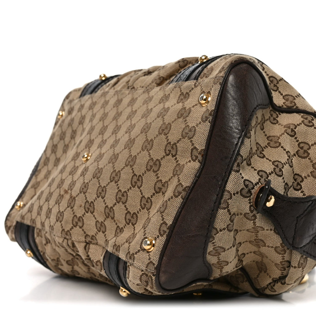 Gucci Monogram Medium Interlocking Icon Tote Dark Brown