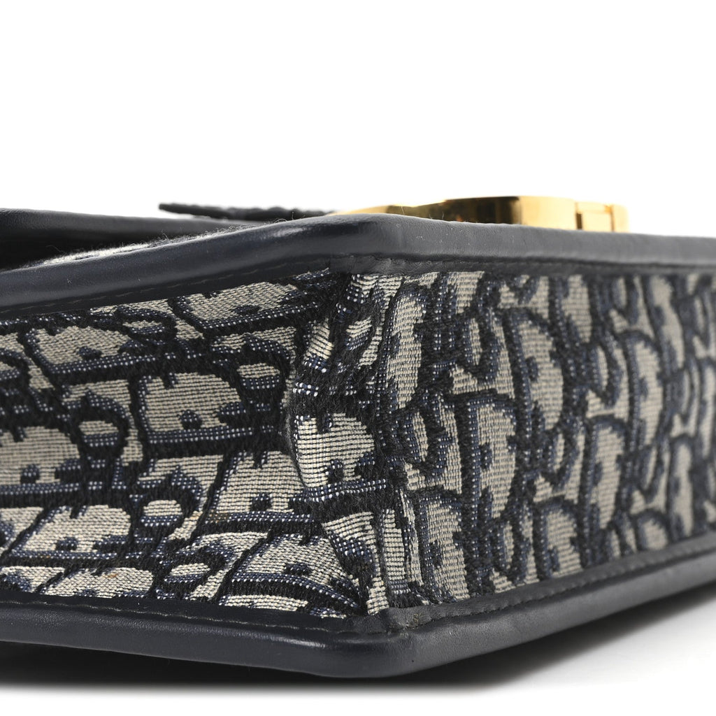 Christian Dior Oblique 30 Montaigne Flap Bag Blue