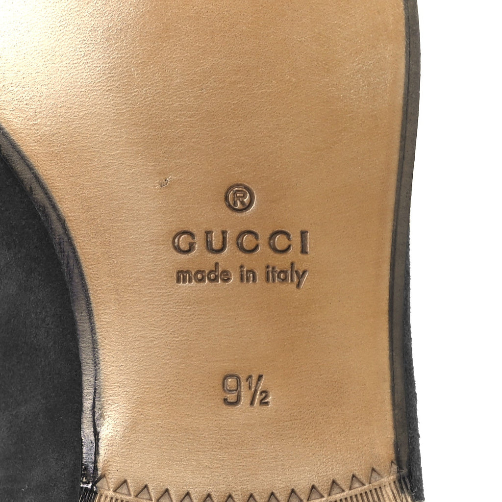 Gucci Suede Horsebit Mens Jordaan Loafers 9.5 Green