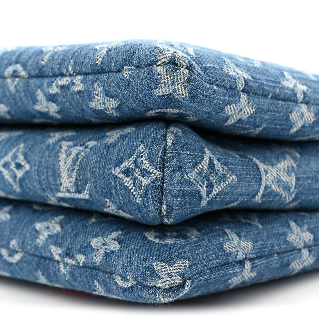 Louis Vuitton LV X TM Monogram Denim Cerises Coussin PM Blue