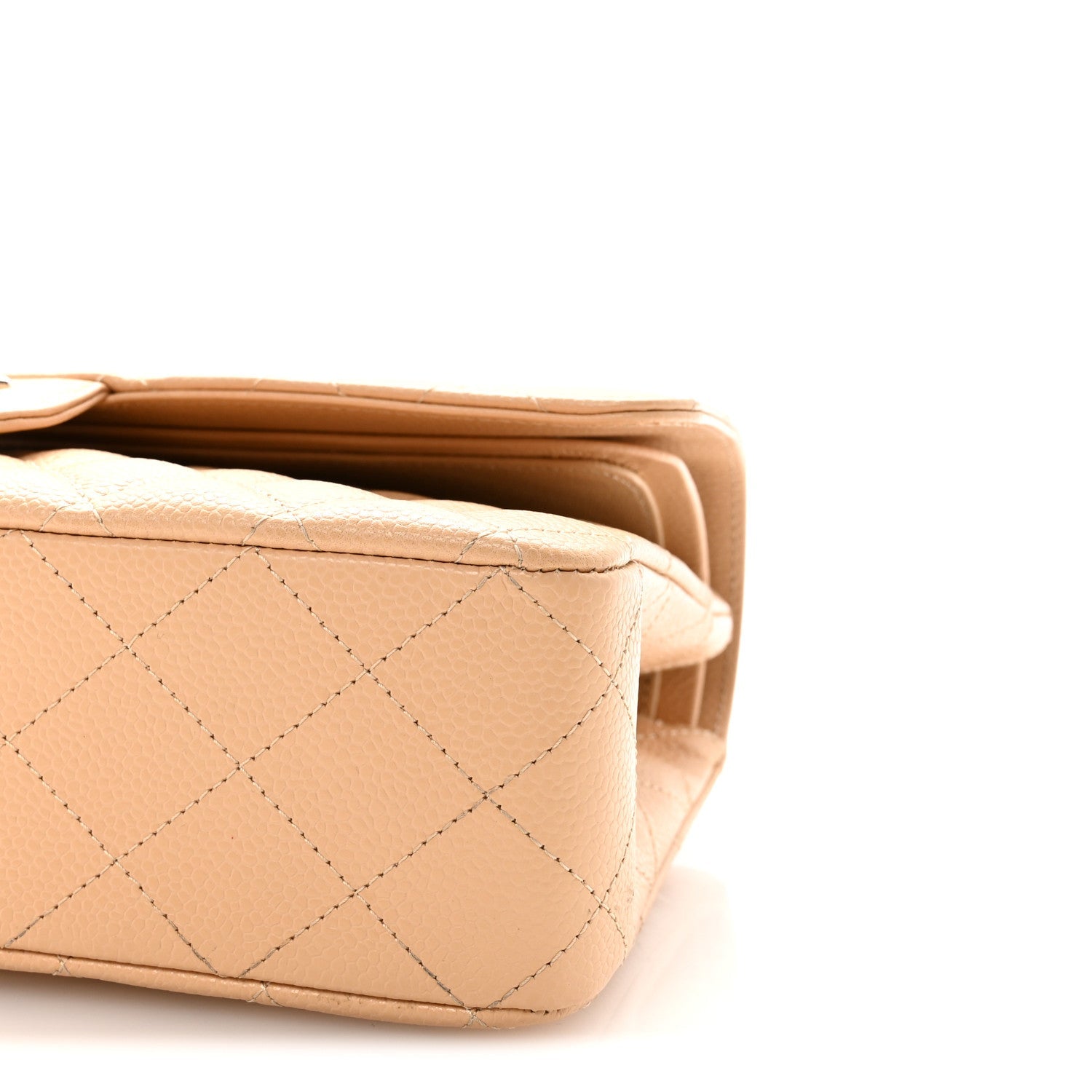 Chanel Caviar Quilted Medium Double Flap Beige