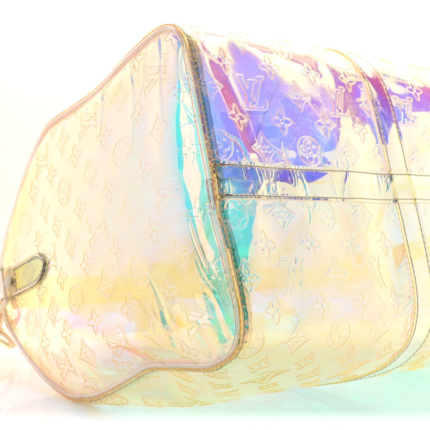 Louis Vuitton PVC Monogram Keepall Bandouliere 50 Iridescent Prism