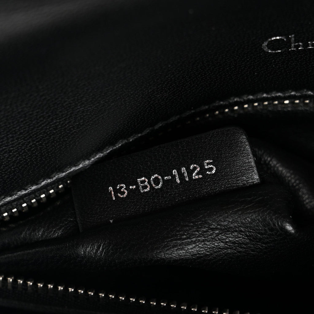 Christian Dior Lambskin Multi Studded Medium Diorama Flap Bag Black