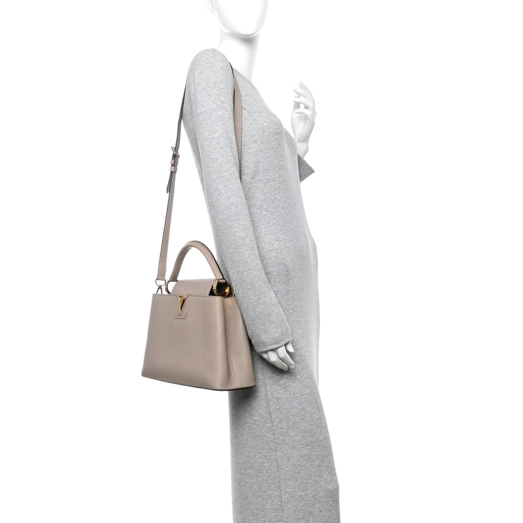 Louis Vuitton Taurillon Capucines PM Galet