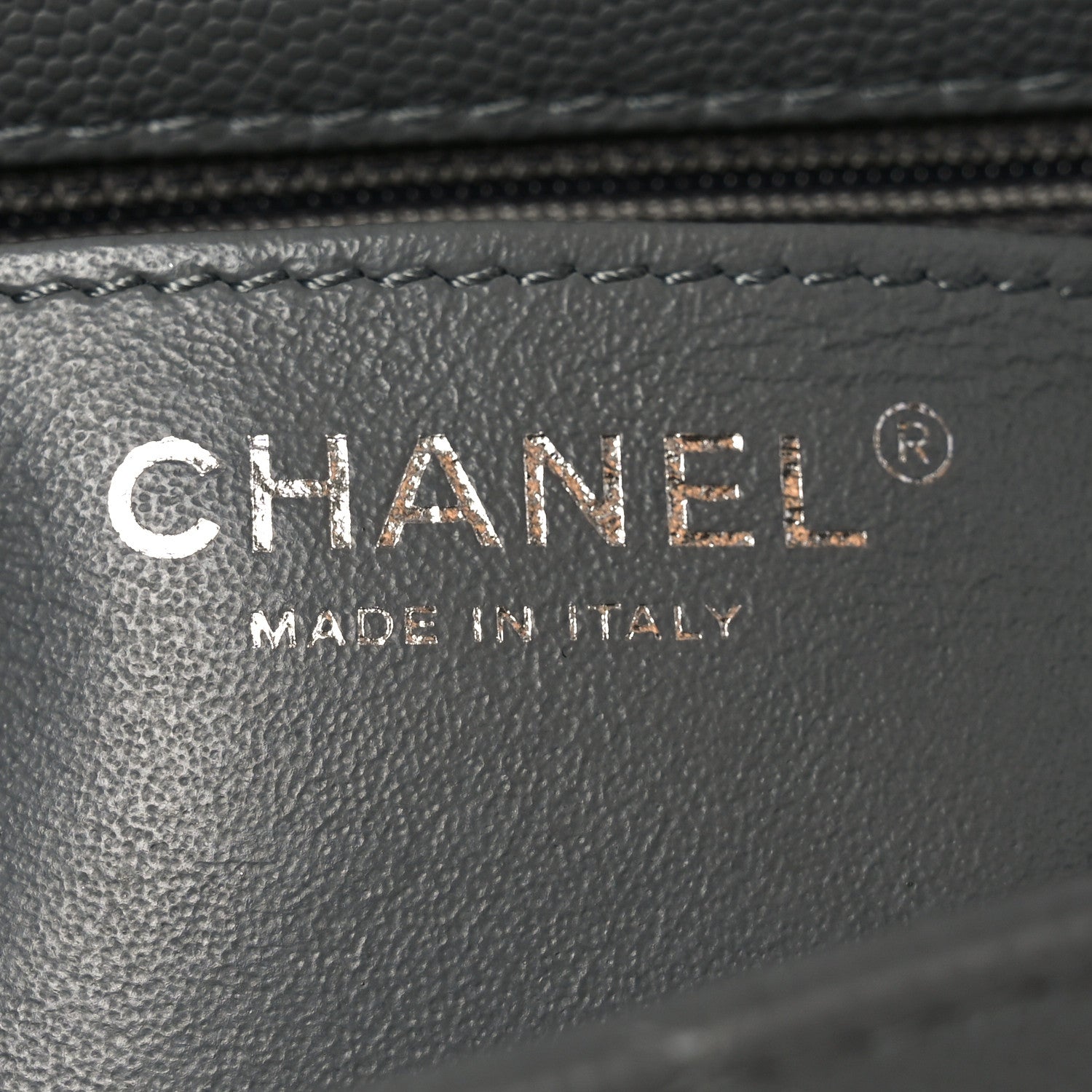 Chanel Caviar Quilted Mini Rectangular Flap Grey