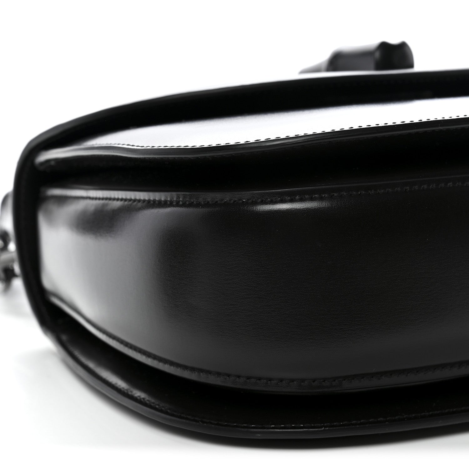 Gucci Boarded Dyana Lux Calfskin Web Monochrome Medium Bamboo 1947 Top Handle Bag Black