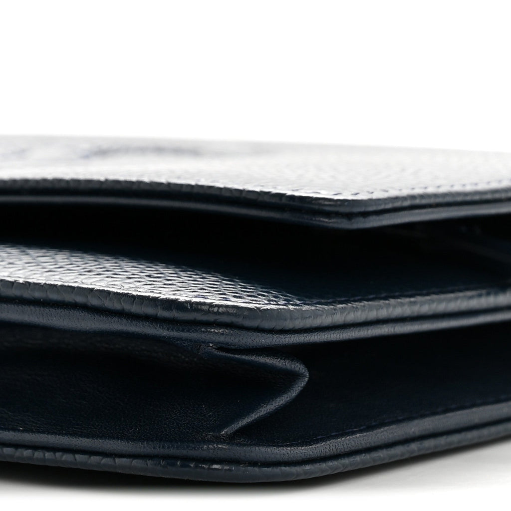 Chanel Caviar Timeless CC Wallet on Chain WOC Navy Blue