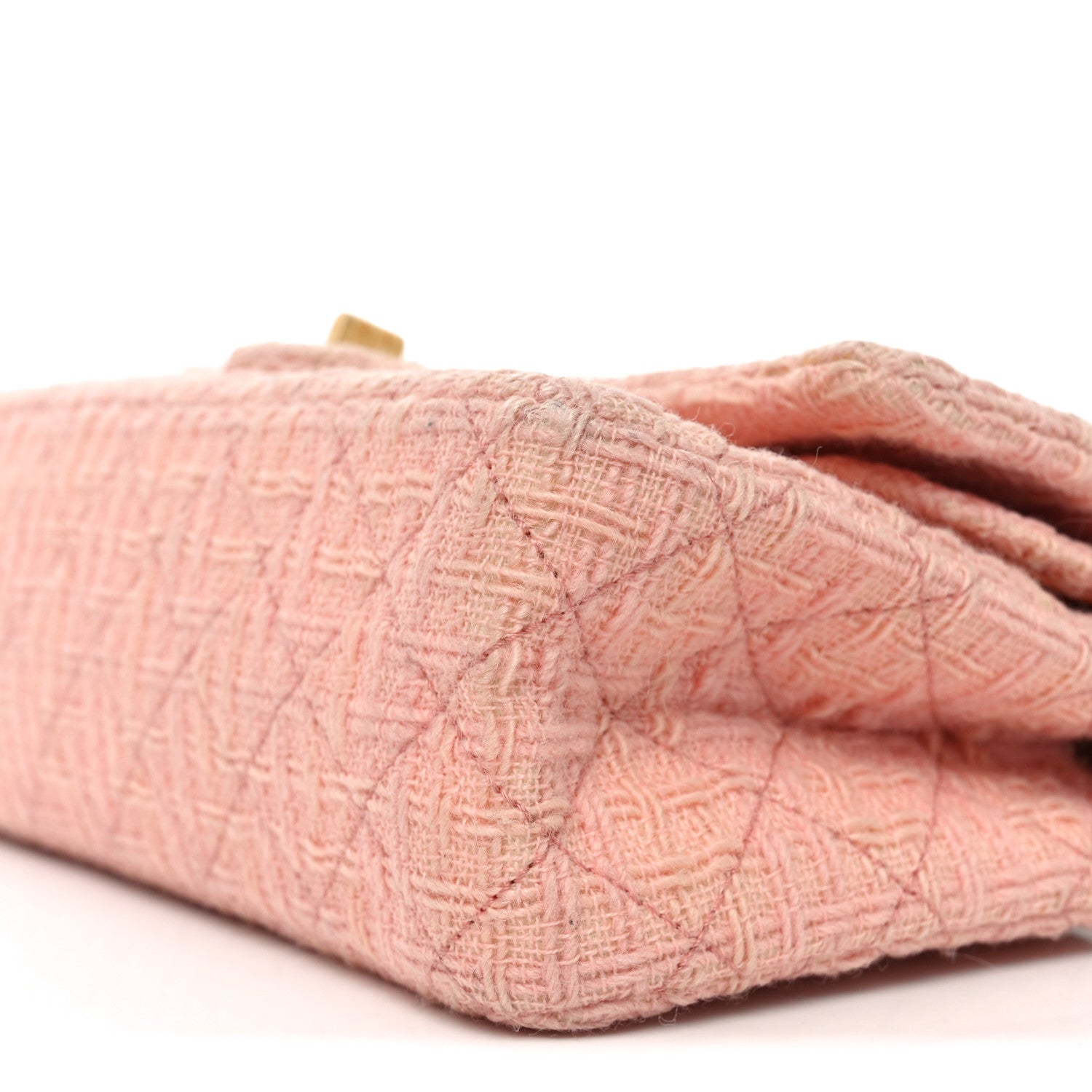Chanel Wool Tweed Quilted 2.55 Reissue 225 Flap Light Pink