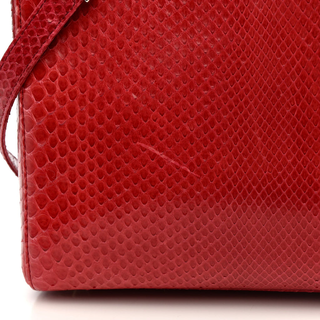 Christian Dior Snakeskin Medium Lady Dior Pink