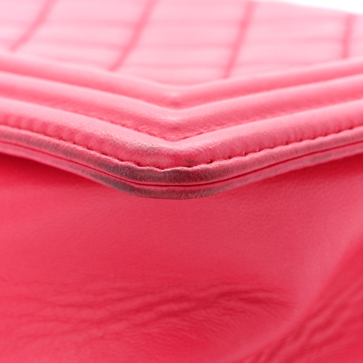 Chanel Lambskin Quilted Medium Boy Flap Fuchsia