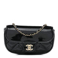 Chanel Patent Calfskin Quilted Mini Flap Black