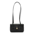 Chanel Shiny Caviar Preppy Coco Long Vanity With Strap Black