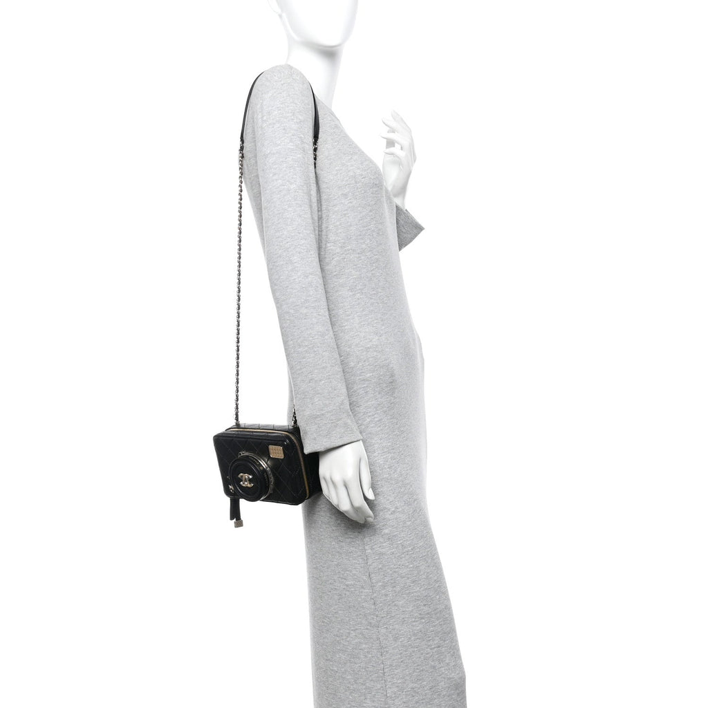 Chanel Lambskin Quilted Coco Click Bag Black