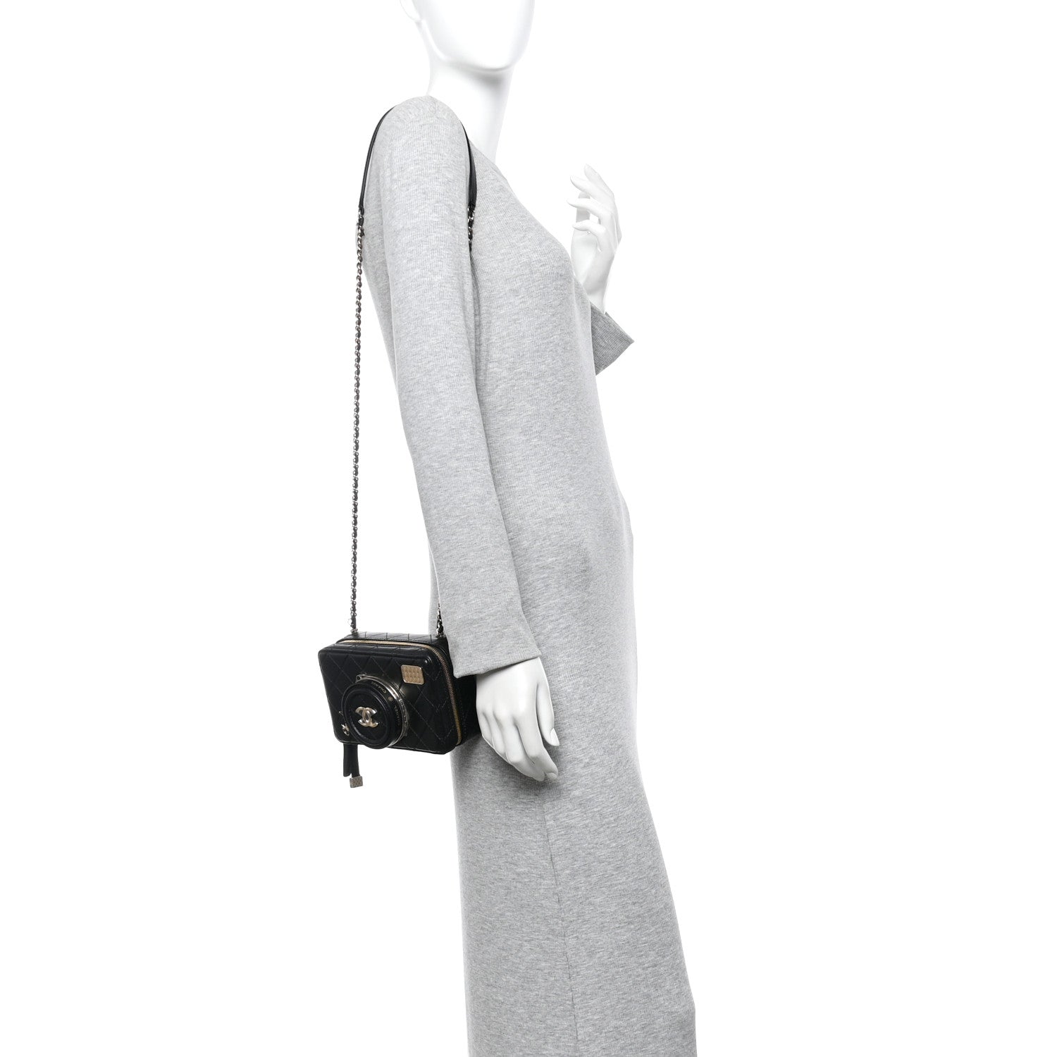 Chanel Lambskin Quilted Coco Click Bag Black
