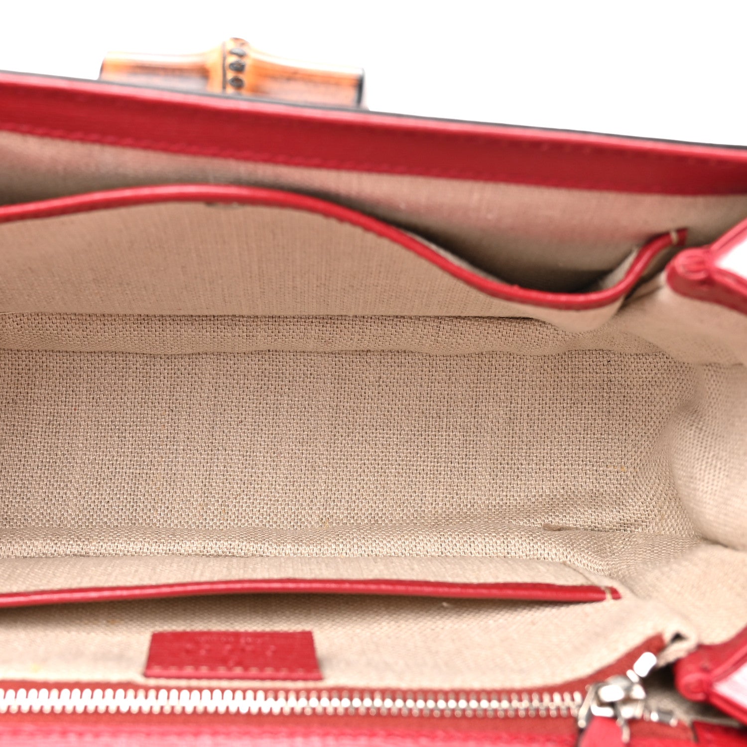 Gucci Shangai Calfskin Small Classic Bamboo Top Handle Bag Romantic Cerise