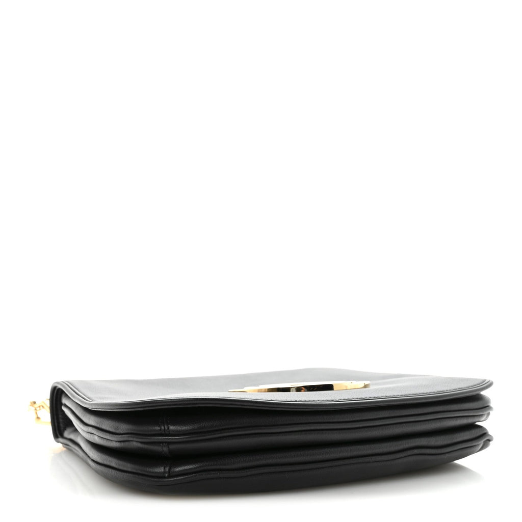 Gucci Roxy Calfskin Web Medium Studded Blondie Shoulder Flap Bag Black