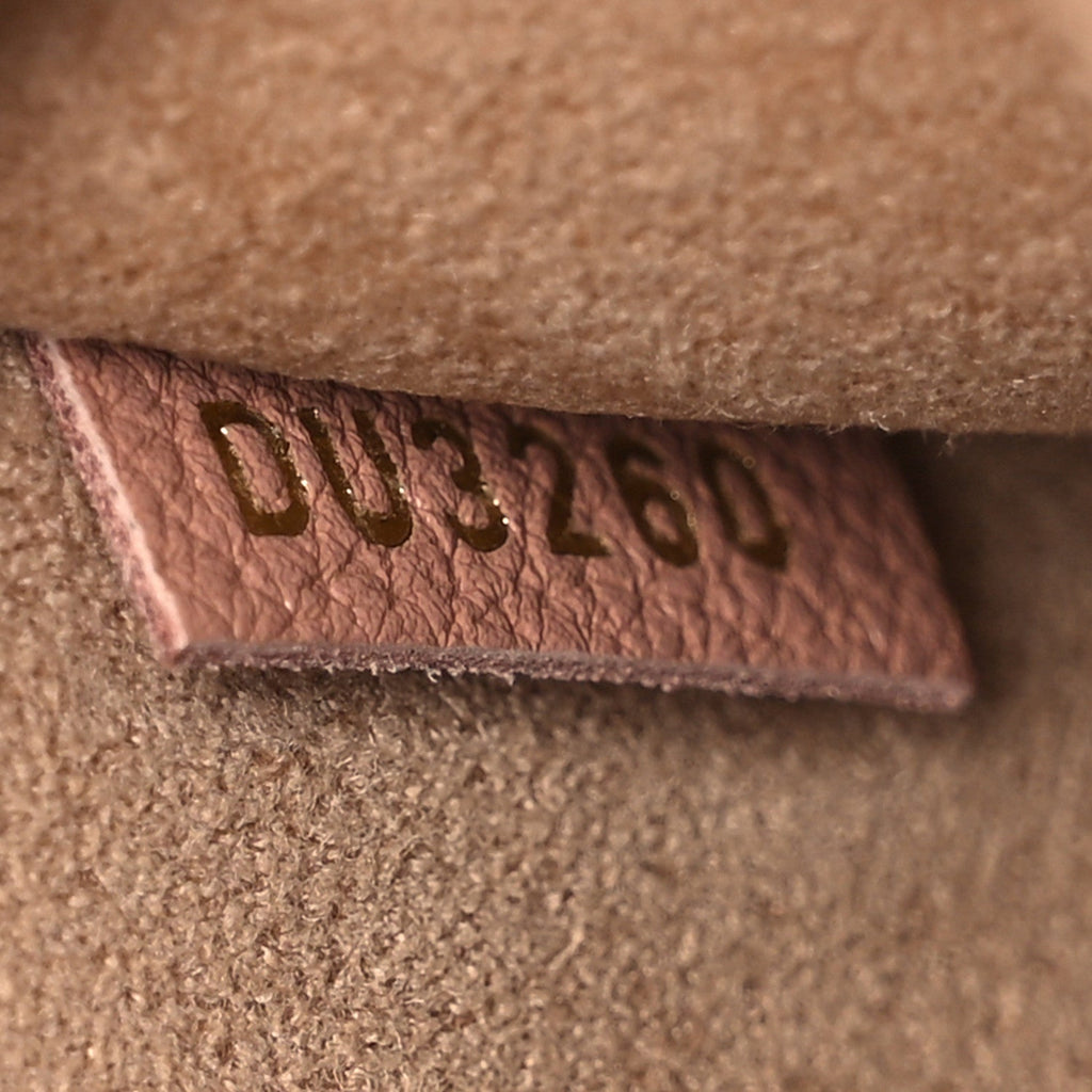 Louis Vuitton Grained Calfskin Lockme Chain Bag PM Rose Silk