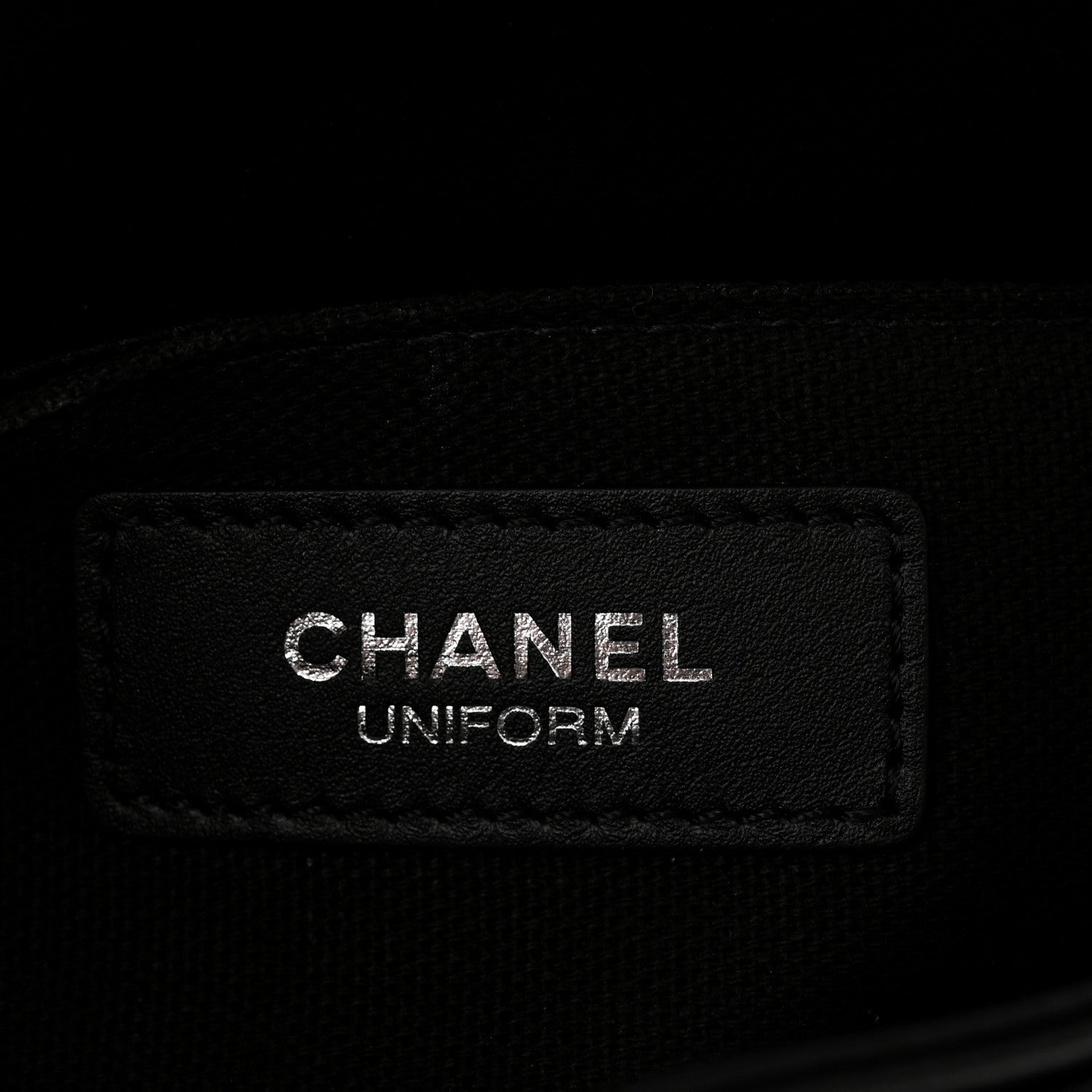 Chanel Calfskin Quilted CC Uniform Flap Belt Bag Black
