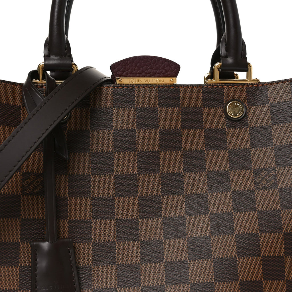 Louis Vuitton Damier Ebene Cuir Taurillon Brittany Bordeaux