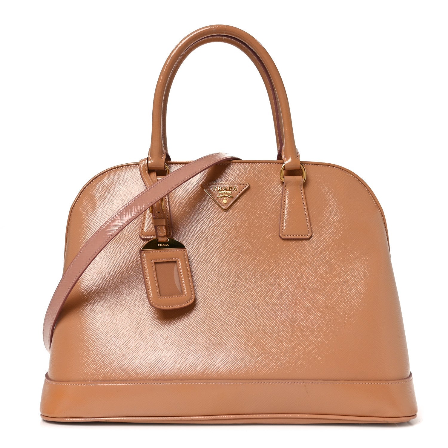 Prada Saffiano Vernice Medium Promenade Tote Orchidea