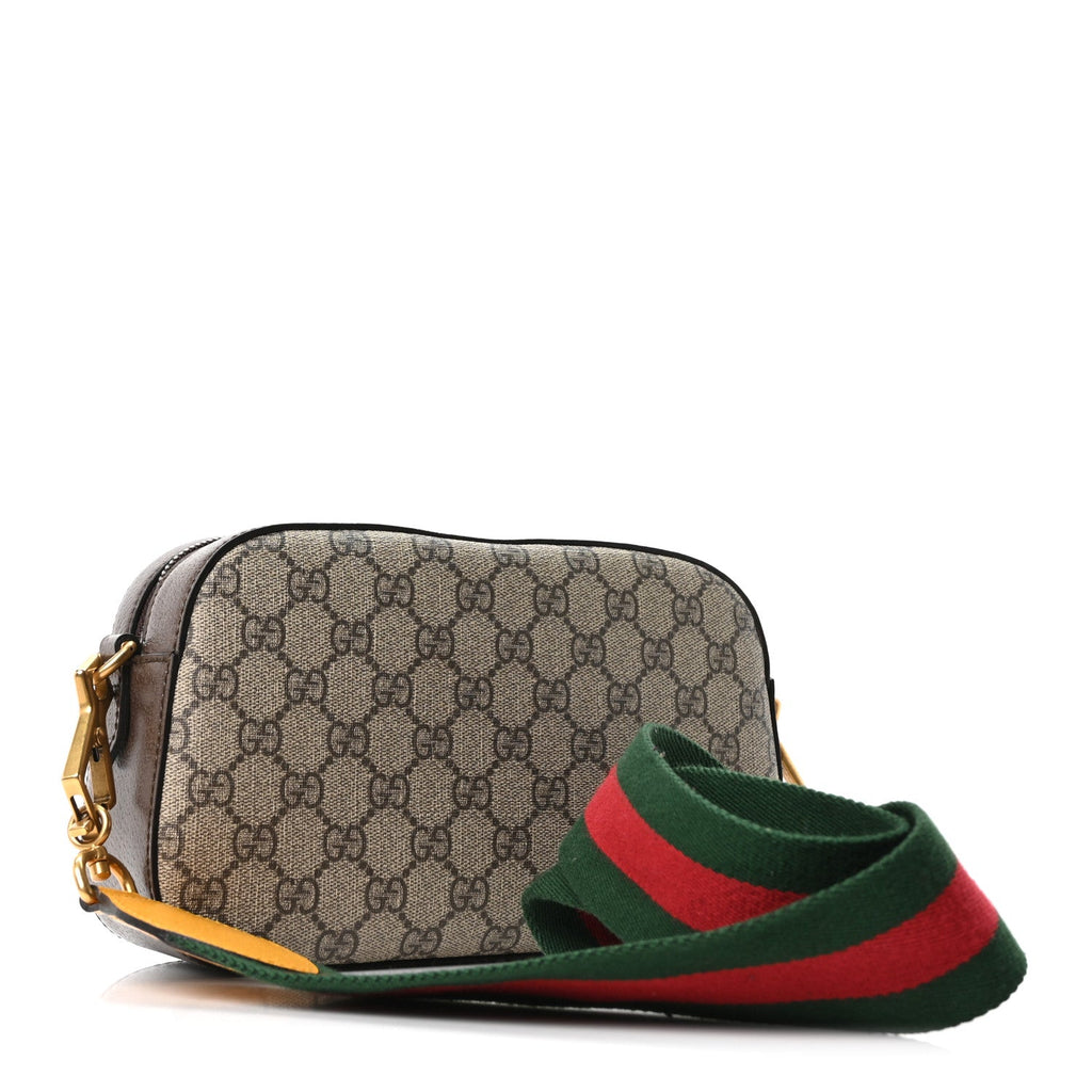 Gucci GG Supreme Monogram Web Neo Vintage Shoulder Bag Beige New Acero Crop