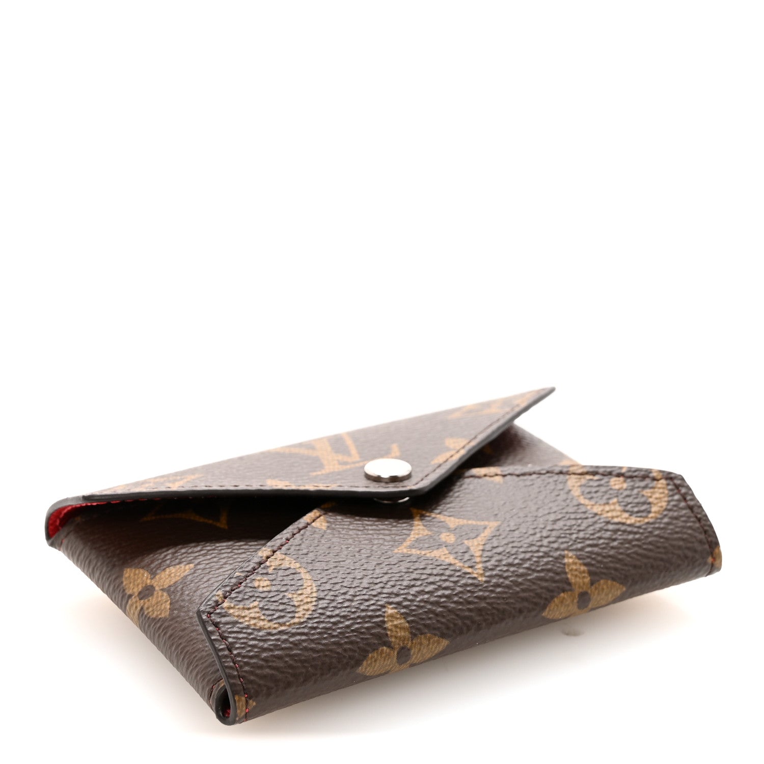 Louis Vuitton Monogram LV Colormania Kirigami Card Holder Sari Red