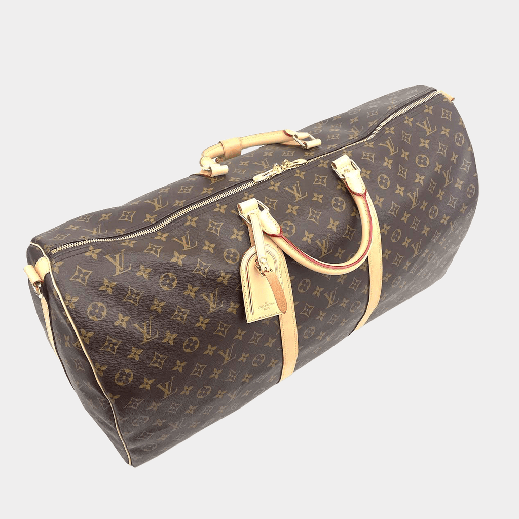 LOUIS VUITTON Monogram Keepall 60 Bando w/Strap Lock & Key
