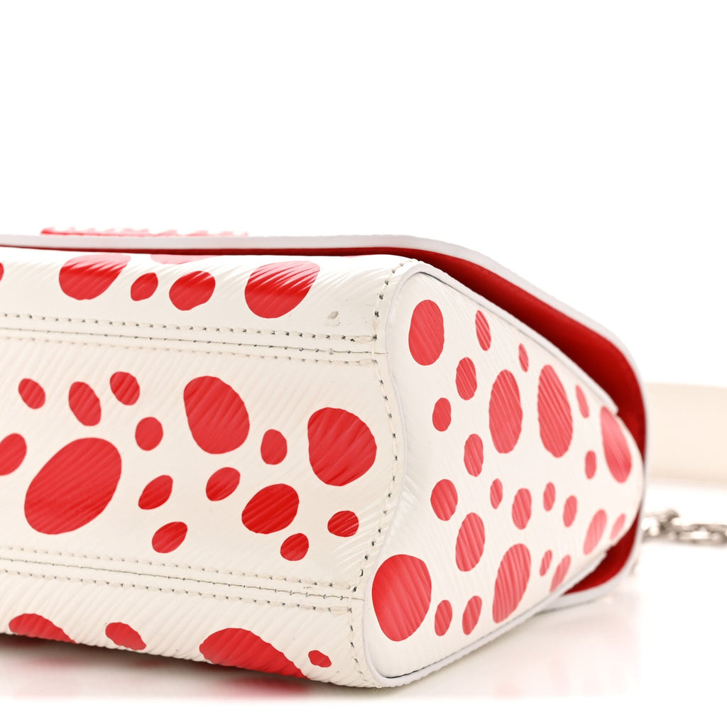 Louis Vuitton LV X YK Epi Infinity Dots Twist Shoulder Bag PM White Red
