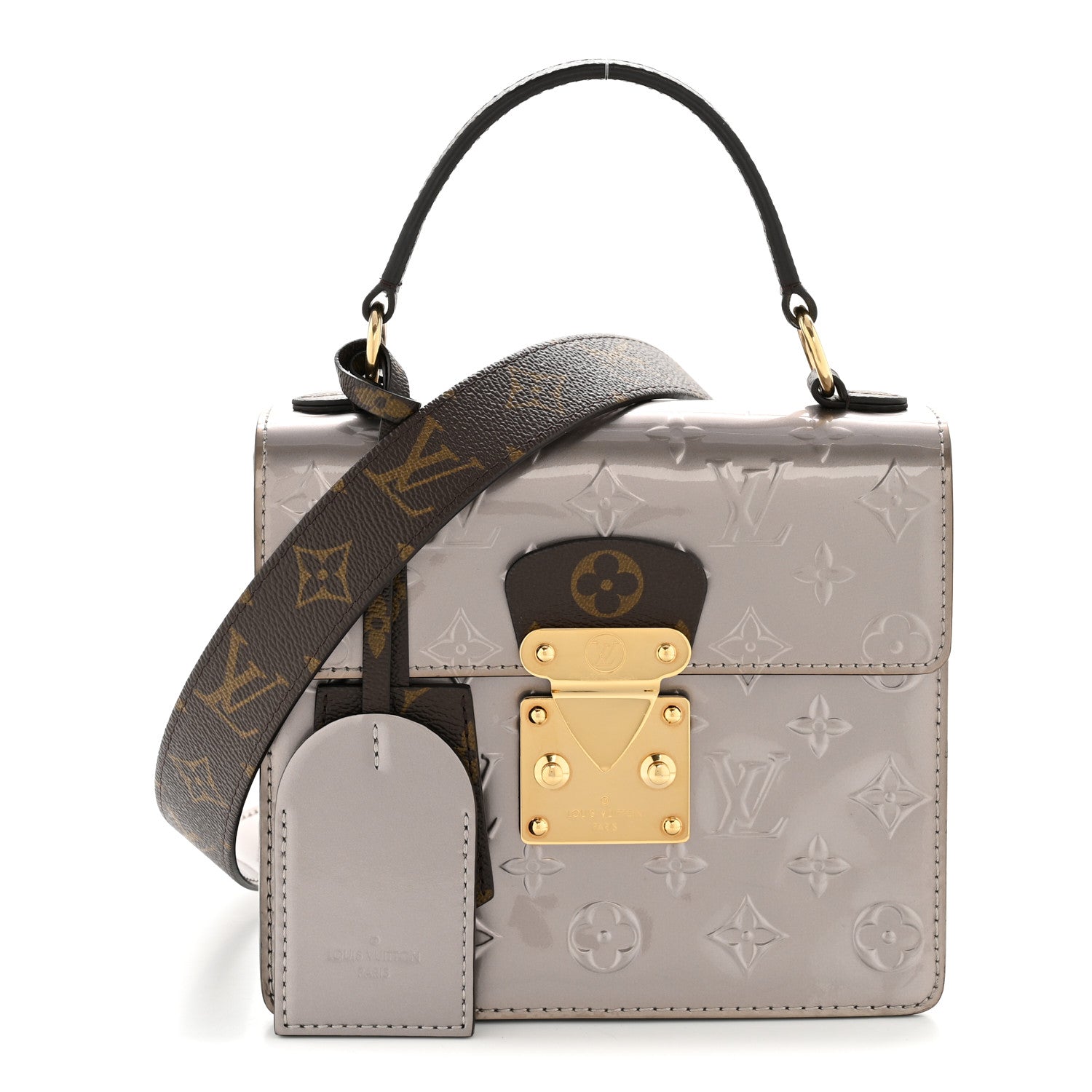 Louis Vuitton Vernis Epi Monogram Spring Street Champagne Metallise