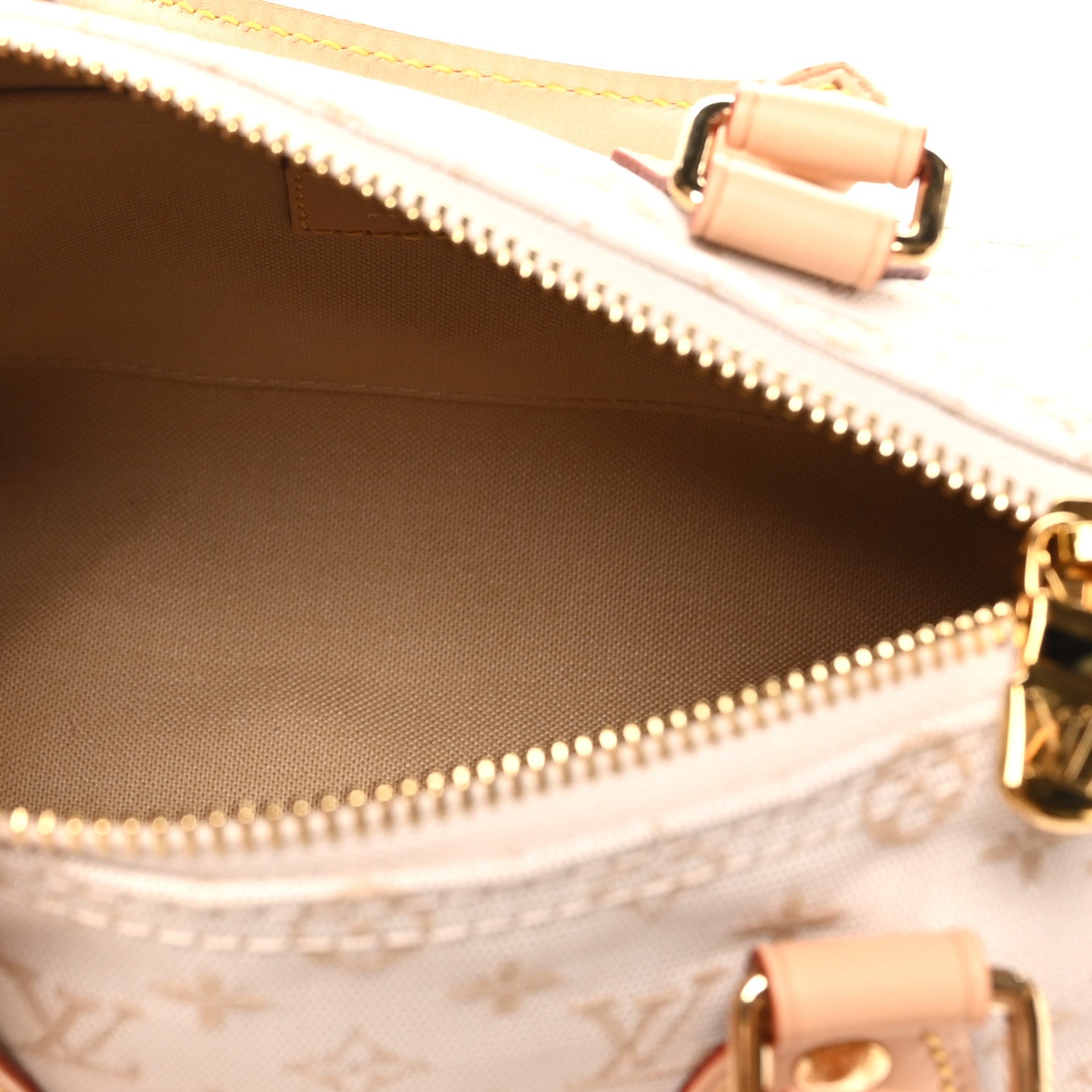 Louis Vuitton Jacquard Speedy Bandouliere 20 Mastic Cream