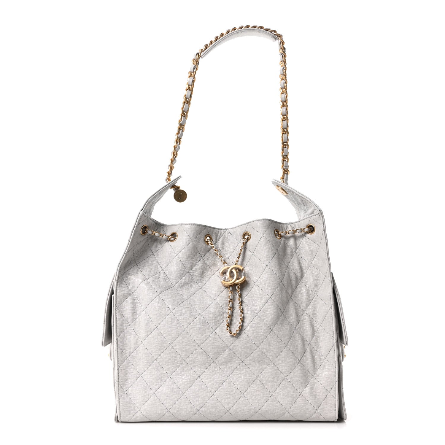Chanel Caviar Quilted Medium Chanel 25 Handbag Light Gray
