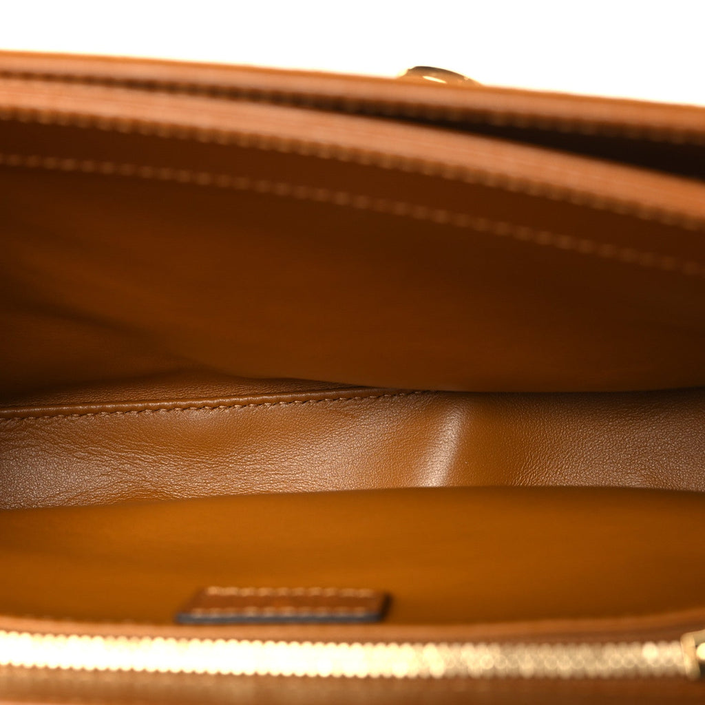 Gucci Suede Shearling Horsebit 1955 Shoulder Bag Brown