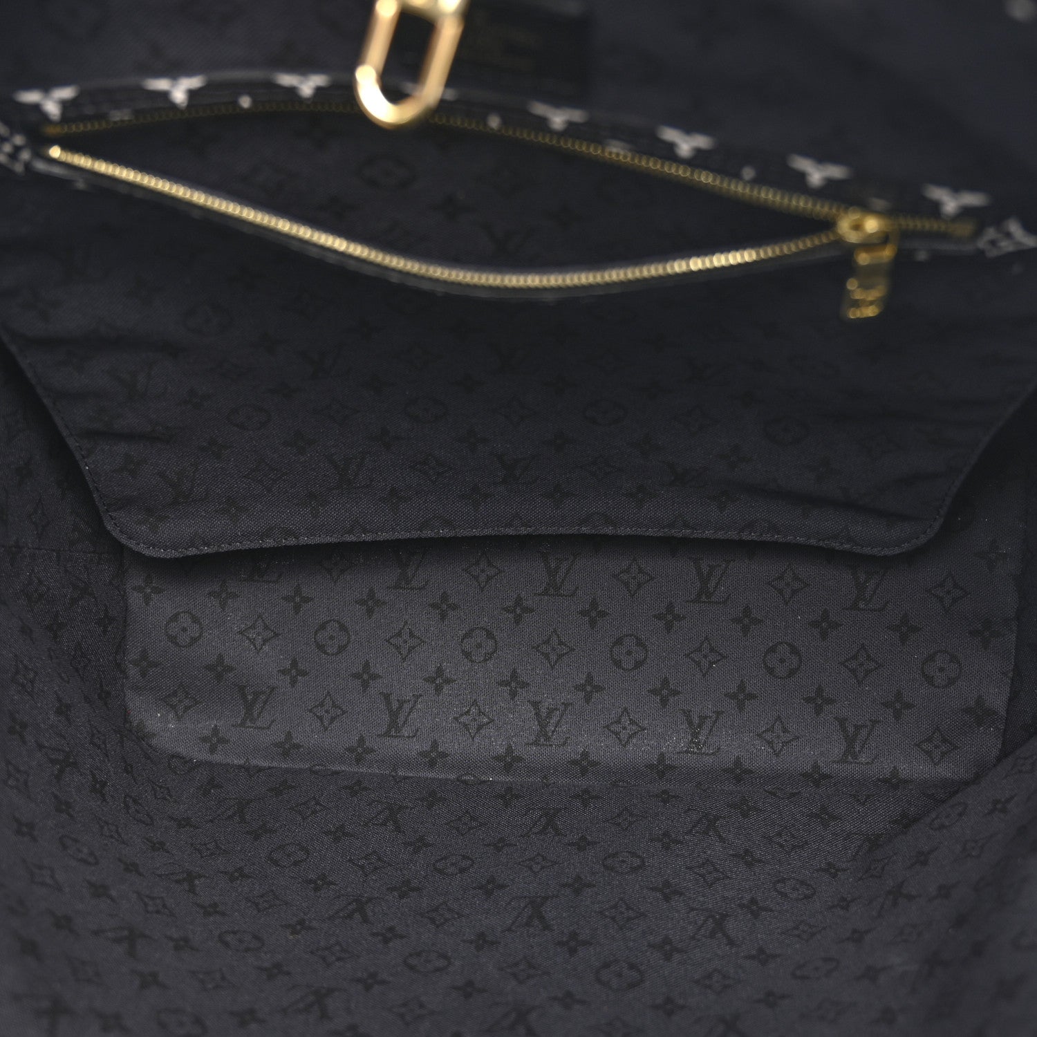 Louis Vuitton Monogram Giant Crafty Neverfull MM Creme Rouge Black