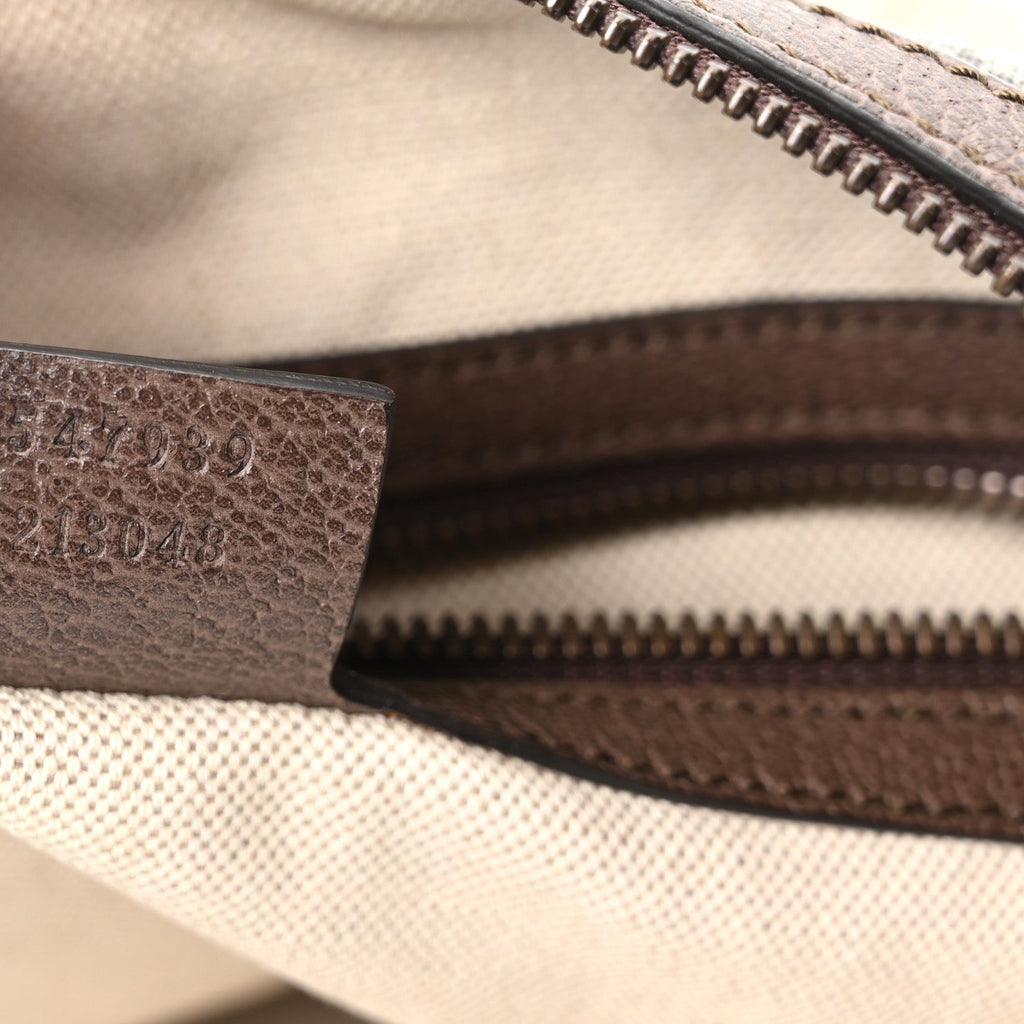 Gucci GG Supreme Monogram Web Ophidia Half Moon Hobo Brown