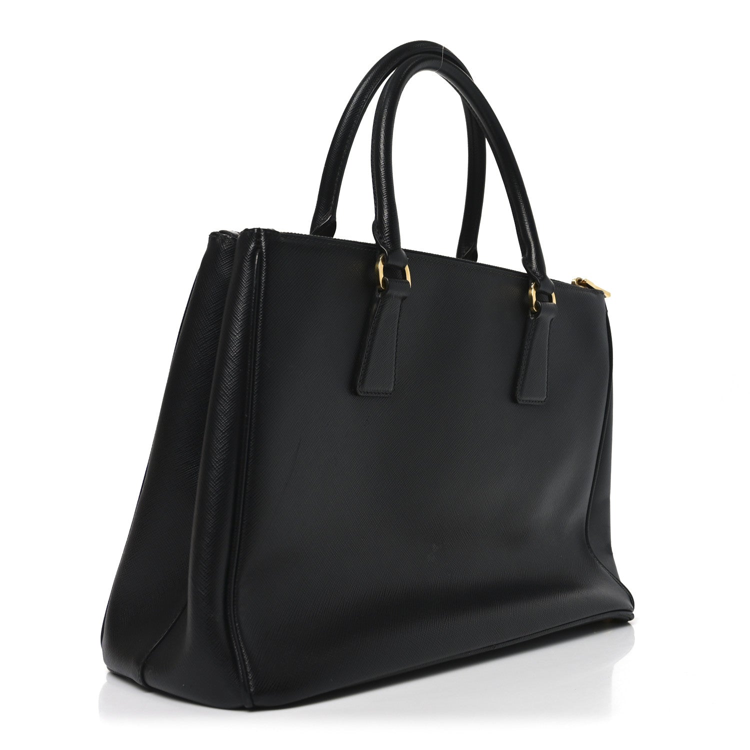 Prada Saffiano Medium Galleria Double Zip Tote Black