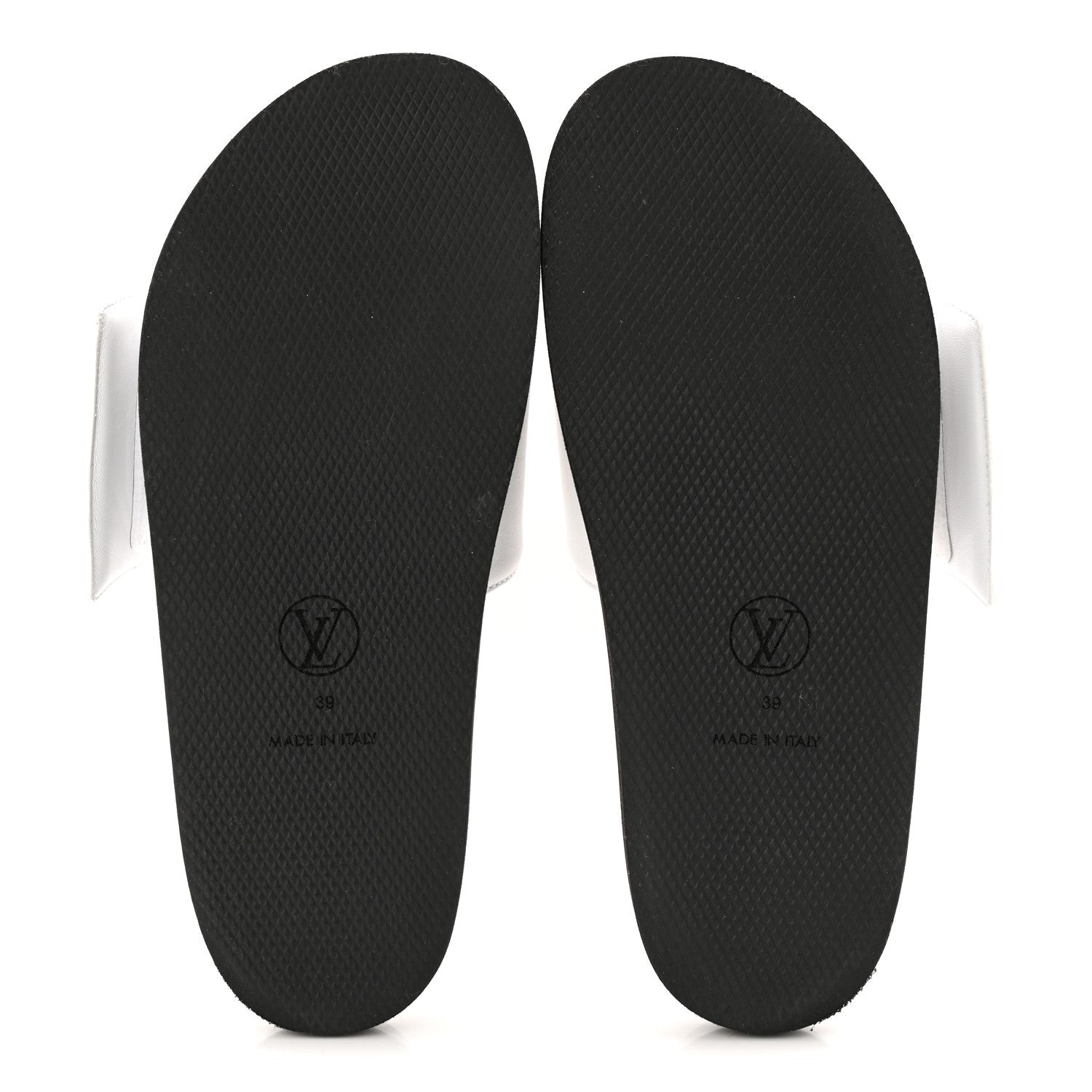 Louis Vuitton Calfskin Sunset Flat Mule Sandals 39 White