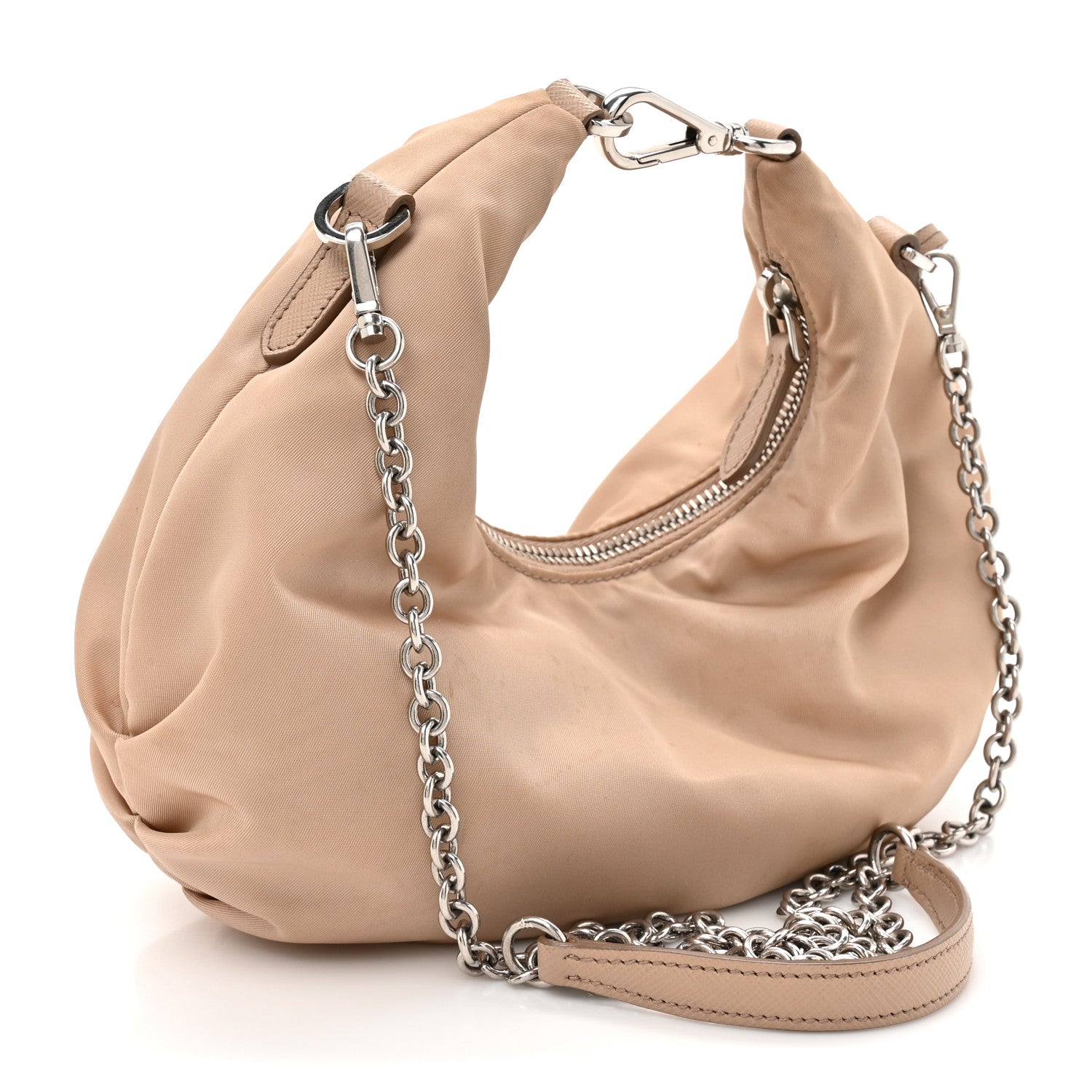 Prada Tessuto Nylon Saffiano Re-Edition 2006 Shoulder Bag Cammeo
