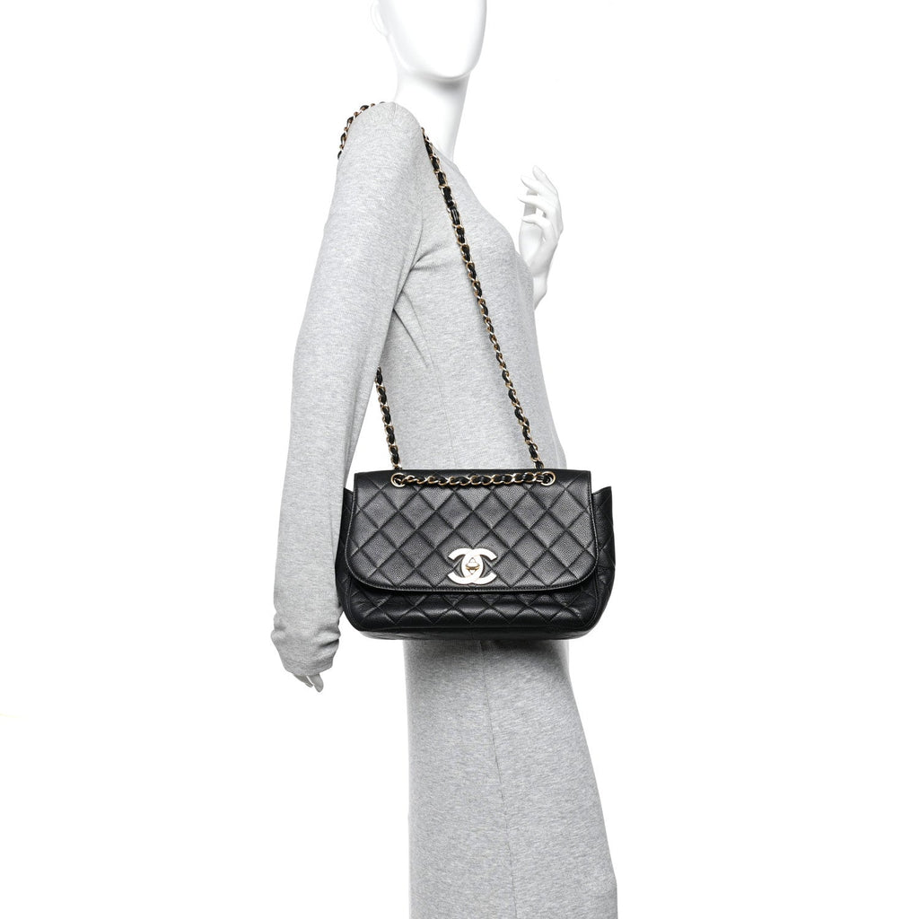 Chanel Caviar Quilted Jumbo Single Flap Black