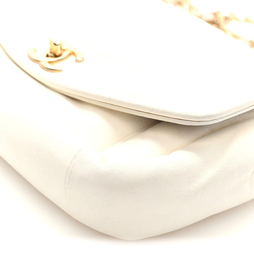 Chanel Lambskin Small Simply Flap White
