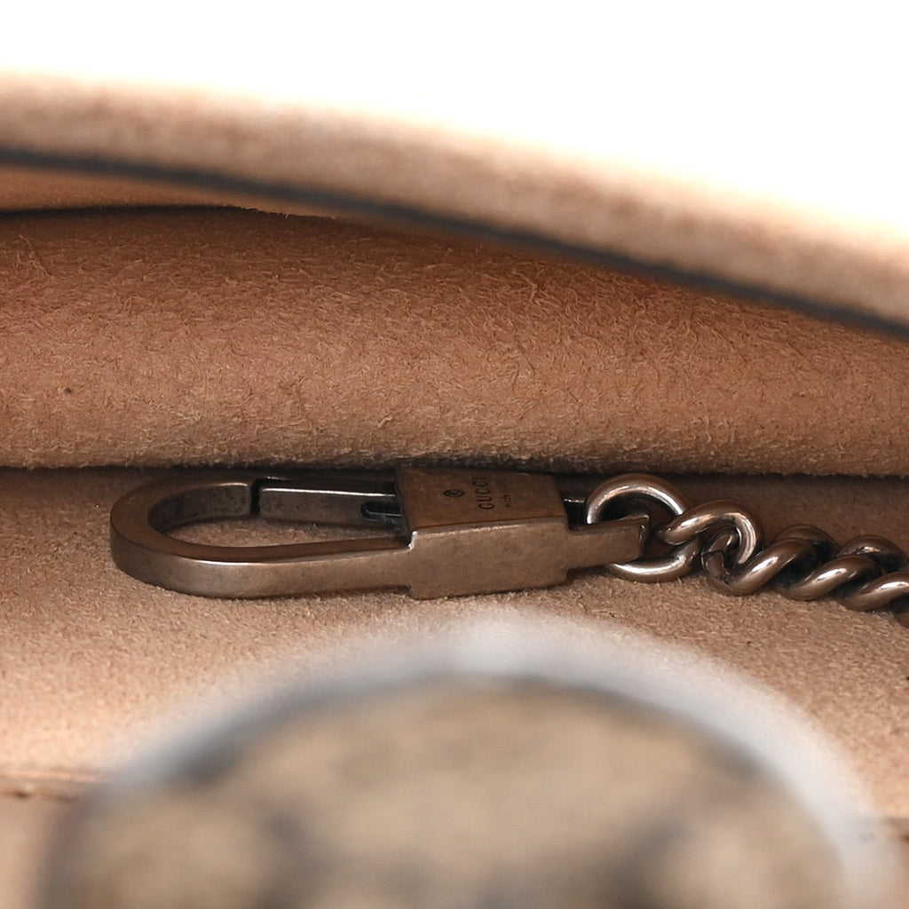 Gucci GG Supreme Monogram Super Mini Dionysus Shoulder Bag Taupe
