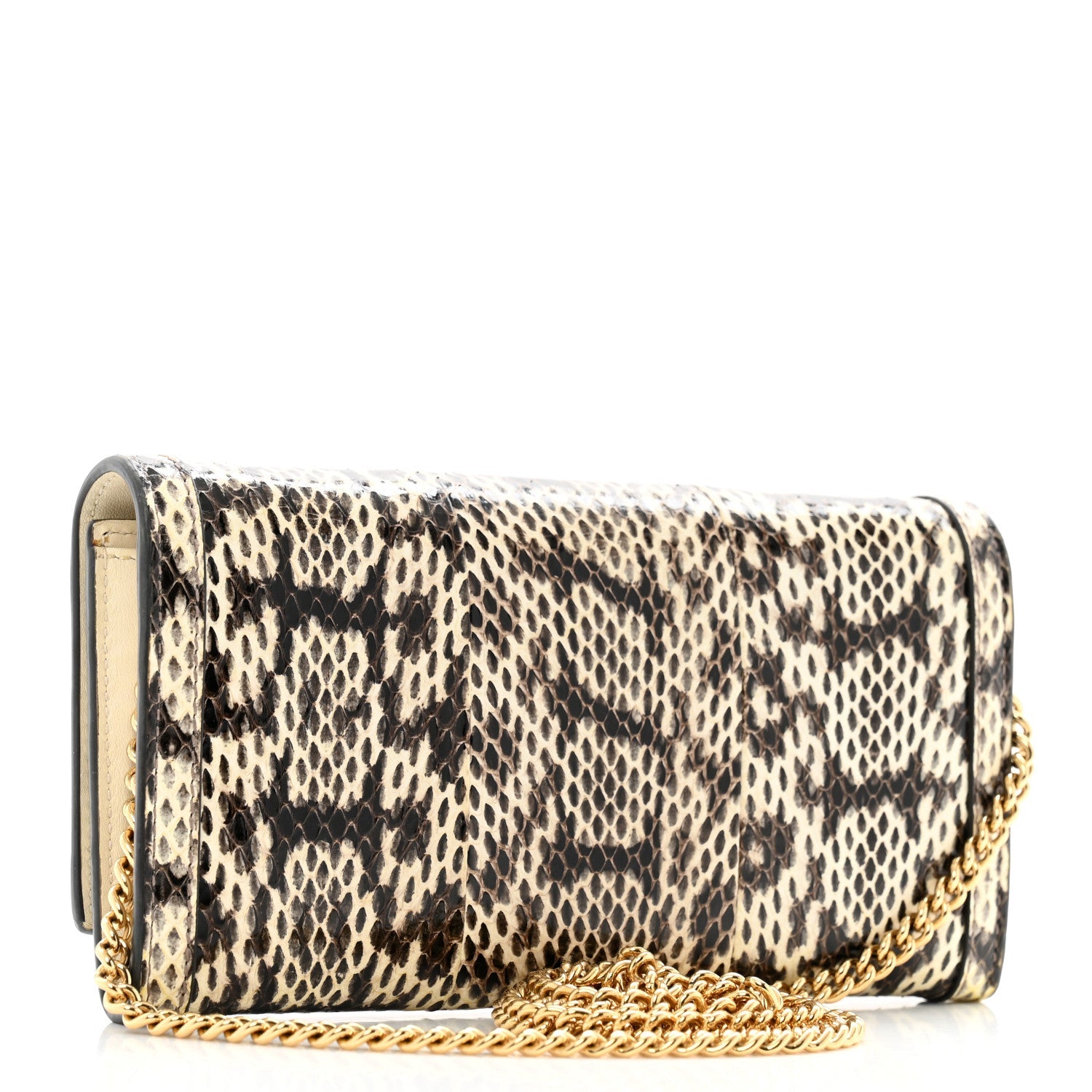Gucci Snakeskin GG Ophidia Wallet On Chain Roccia
