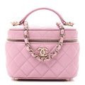 Chanel Caviar Quilted Small CC Vanity Case Pink