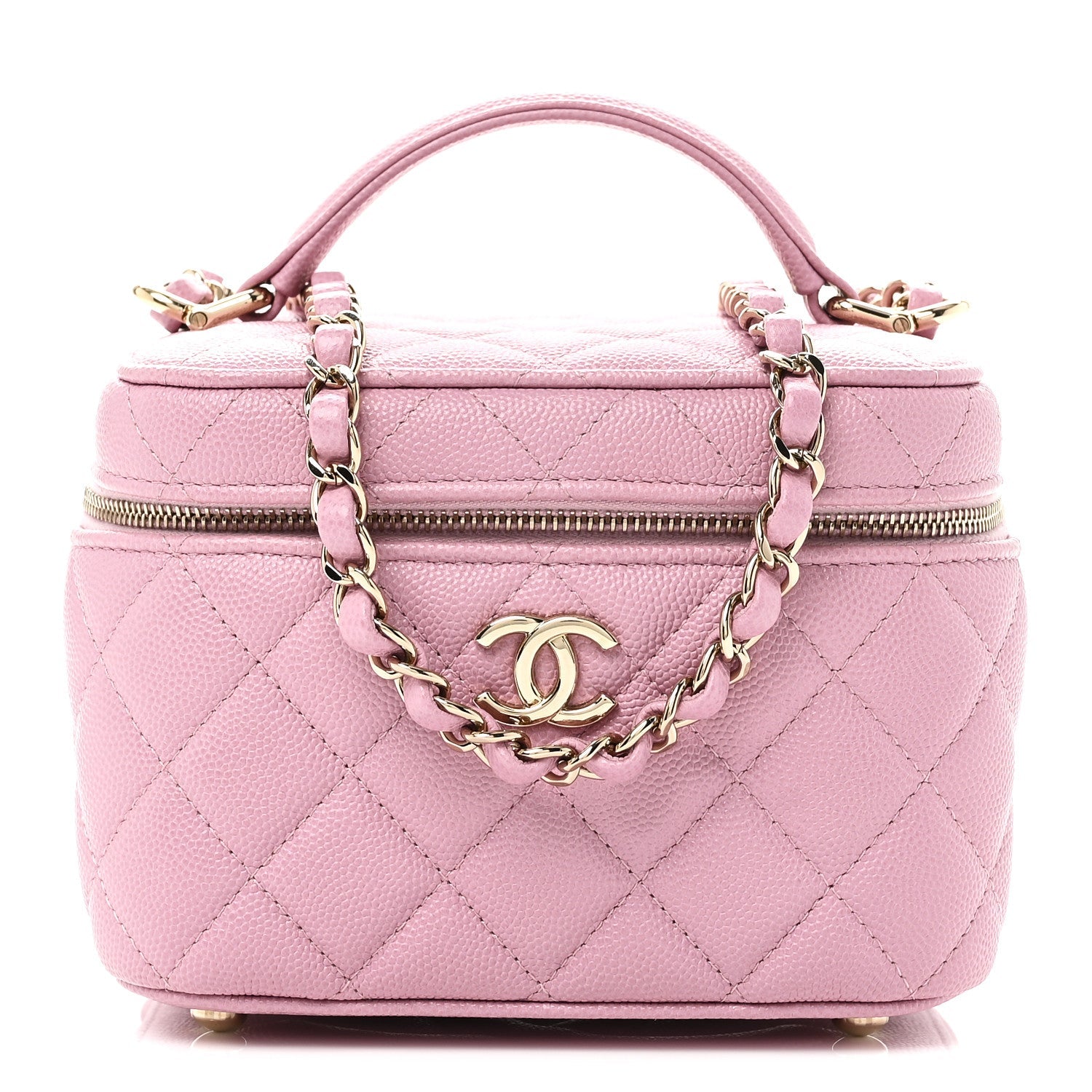 Chanel Caviar Quilted Small CC Vanity Case Pink
