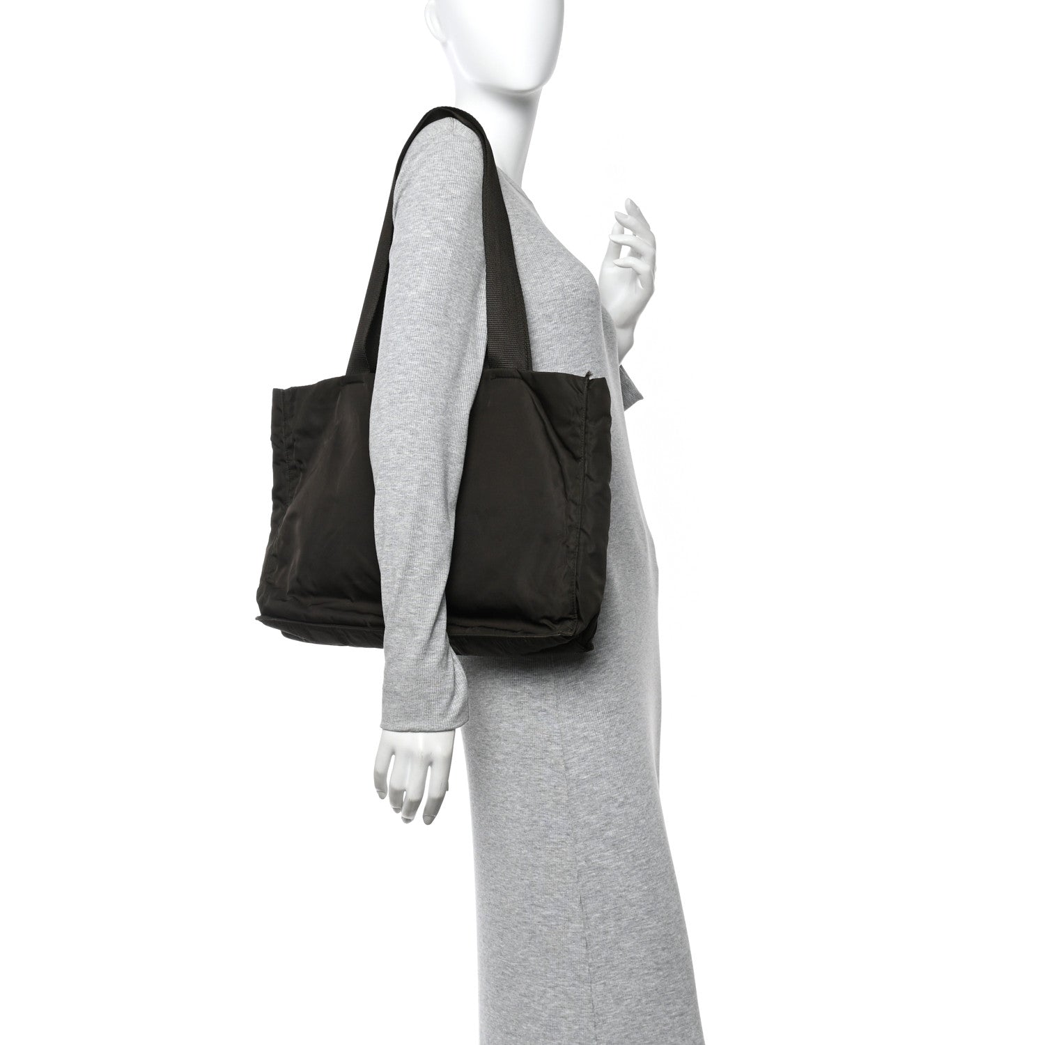 Prada Tessuto Nylon Shopping Tote Bruciato