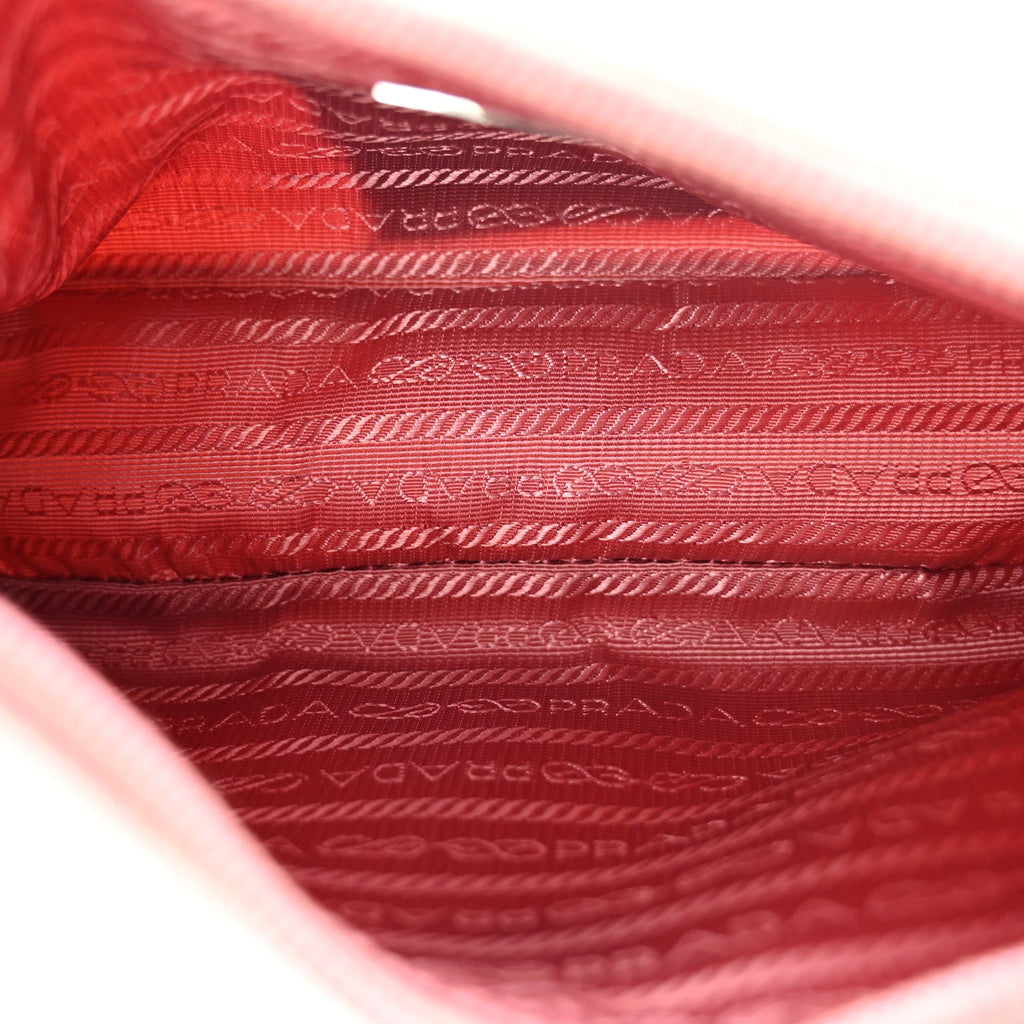 Prada Tessuto Nylon Saffiano Mini Re-Edition 2000 Bag Rosa